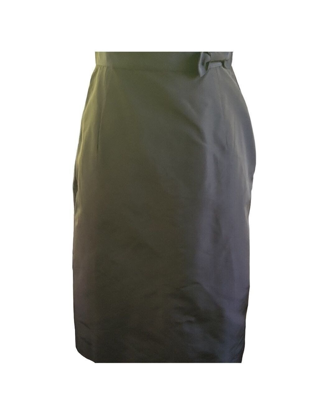J Crew Emma Women's Silk Dress Size P10 Brown Silk Faille Bow Strapless‎ Zipper - Picture 5 of 12